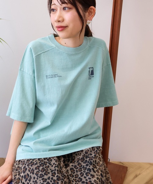 AMERICAN HOLIC（アメリカンホリック）の「【WEB限定】ピグメント5分袖ロゴプルオーバー（Tシャツ/カットソー・レディース・チャコールグレー/パープル/グリーン系その他3・FREE）」の18枚目の写真