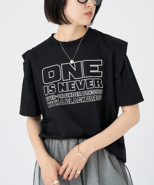アルディーノアール HARDY NOIR Shoulder Tuke Tシャツ 22070208102120 ブラック HARDY NOIR tシャツ 「追加」Shoulder Tuke Tシャツ レディース