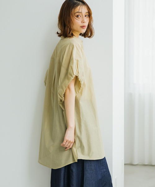studio CLIP（スタディオクリップ）の「バルーンスリーブチュニックシャツ（チュニック・レディース・ベージュ/ネイビー/ピンク・FREE）」の12枚目の写真