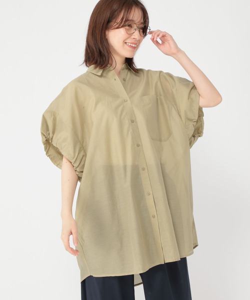 studio CLIP（スタディオクリップ）の「バルーンスリーブチュニックシャツ（チュニック・レディース・ベージュ/ネイビー/ピンク・FREE）」の18枚目の写真