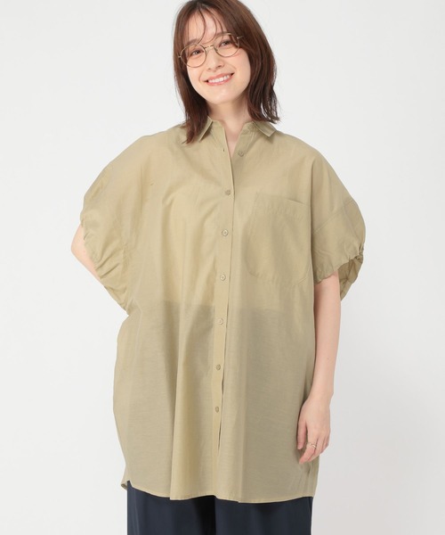 studio CLIP（スタディオクリップ）の「バルーンスリーブチュニックシャツ（チュニック・レディース・ベージュ/ネイビー/ピンク・FREE）」の20枚目の写真