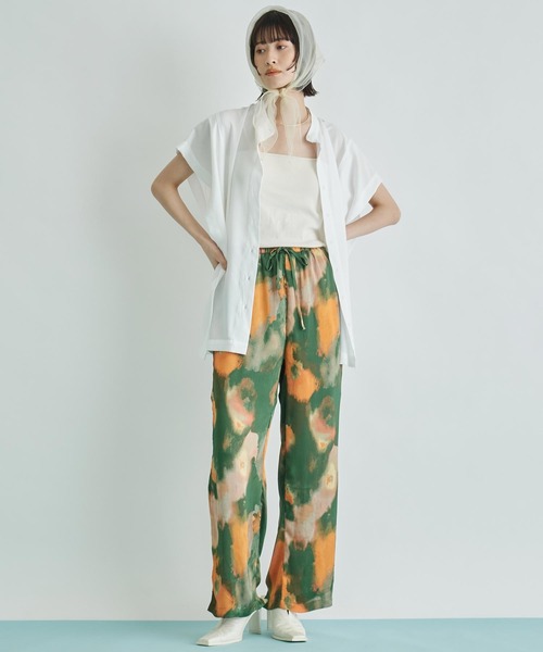 Settimissimo（セッティミッシモ）の「バンドカラー カスケード ジョーゼント シャツ（シャツ/ブラウス・レディース・ブラック/オフホワイト/オレンジ・FREE）」の8枚目の写真