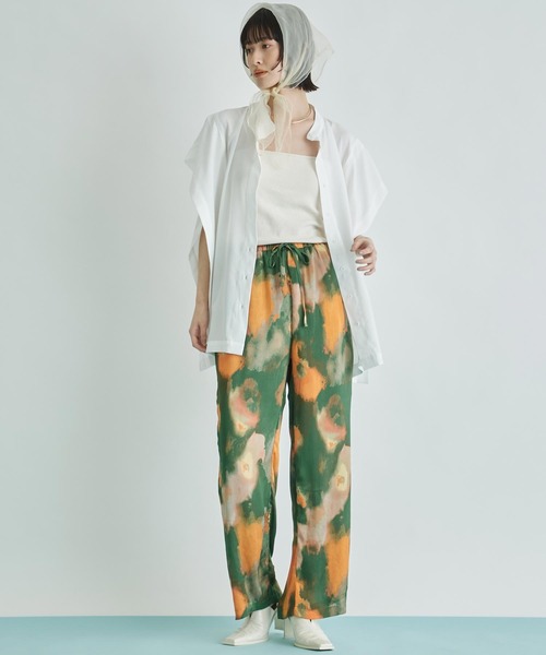 Settimissimo（セッティミッシモ）の「バンドカラー カスケード ジョーゼント シャツ（シャツ/ブラウス・レディース・ブラック/オフホワイト/オレンジ・FREE）」の9枚目の写真