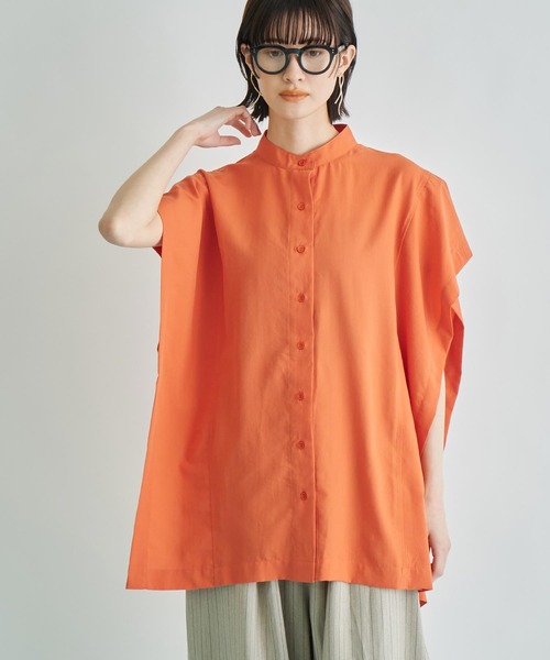 Settimissimo（セッティミッシモ）の「バンドカラー カスケード ジョーゼント シャツ（シャツ/ブラウス・レディース・ブラック/オフホワイト/オレンジ・FREE）」の17枚目の写真