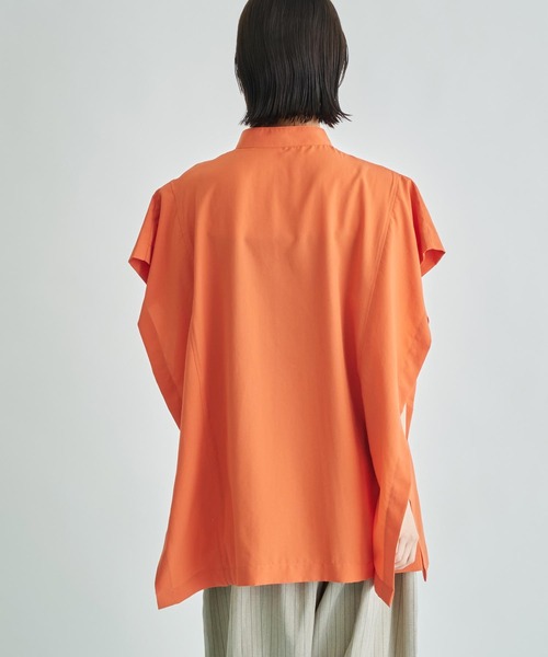 Settimissimo（セッティミッシモ）の「バンドカラー カスケード ジョーゼント シャツ（シャツ/ブラウス・レディース・ブラック/オフホワイト/オレンジ・FREE）」の22枚目の写真