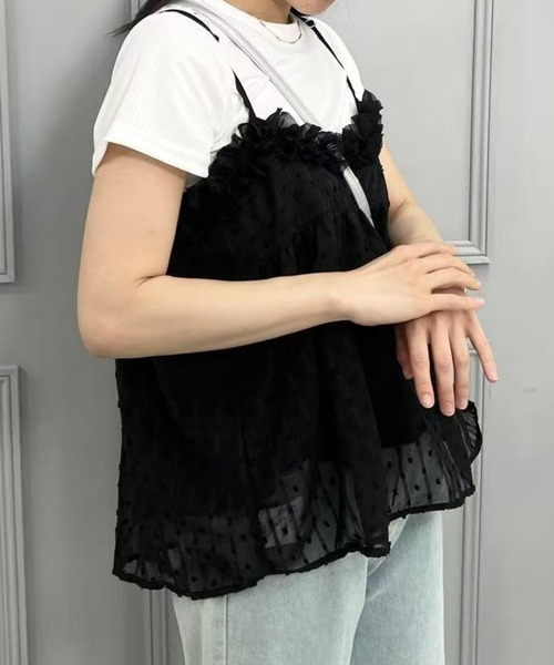 mebole(メボレ)の「シアードットキャミソール(キャミソール・レディース・ホワイト/ブラック・FREE)」の19枚目の写真