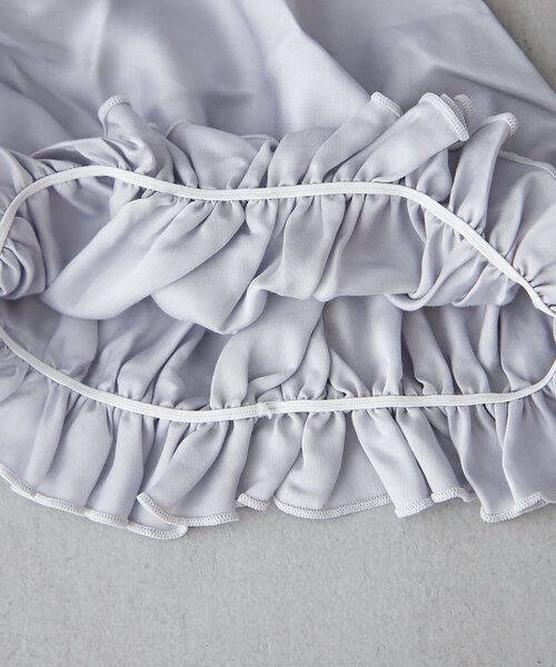 BIRTHDAY BAR（バースデイバー）の「【SILKUU シルクゥ】Silk Night Cap  ナイトキャップ（ルームウェア/パジャマ・レディース・ピンク/グレー・0）」の9枚目の写真