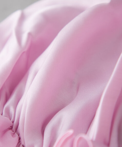 BIRTHDAY BAR（バースデイバー）の「【SILKUU シルクゥ】Silk Night Cap  ナイトキャップ（ルームウェア/パジャマ・レディース・ピンク/グレー・0）」の13枚目の写真