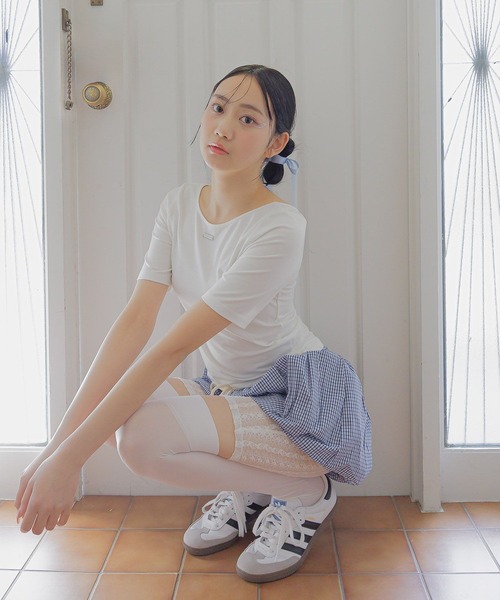 3.3 Field Trip （3.3フィールドトリップ）の「3.3 Field Trip／レースバイカーパンツ（その他パンツ・レディース・ブラック/オフホワイト・FREE）」の8枚目の写真