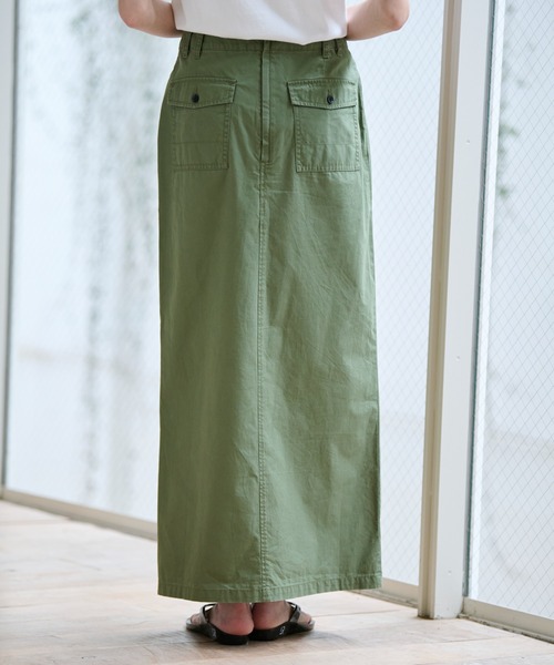 MICA&DEAL（マイカ＆ディール）の「【MICA&DEAL/マイカアンドディール】ミリタリースカート / スリット / タイトロングスカート（スカート・レディース・ベージュ/カーキ・36/38）」の13枚目の写真