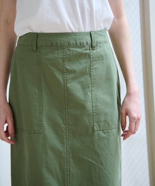 MICA&DEAL（マイカ＆ディール）の「【MICA&DEAL/マイカアンドディール】ミリタリースカート / スリット / タイトロングスカート（スカート・レディース・ベージュ/カーキ・36/38）」の15枚目の写真
