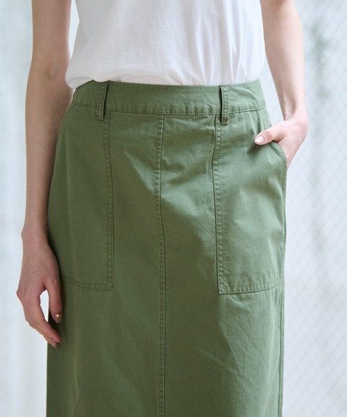 MICA&DEAL（マイカ＆ディール）の「【MICA&DEAL/マイカアンドディール】ミリタリースカート / スリット / タイトロングスカート（スカート・レディース・ベージュ/カーキ・36/38）」の16枚目の写真