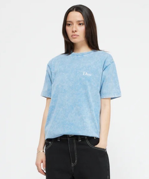 【関税込み】Dime ブルー Classic Small Logo Tシャツ Dime/ダイム/CLASSIC SMALL LOGO T-SHIRTS（Tシャツ/カットソー