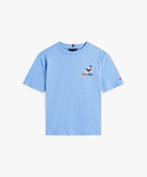 TOMMY HILFIGER（トミーヒルフィガー）の「BOYS フォトプリントスラブショートスリーブTシャツ（Tシャツ/カットソー・キッズ・ライトブルー/ホワイト・150cm/140cm/160cm/130cm）」の7枚目の写真