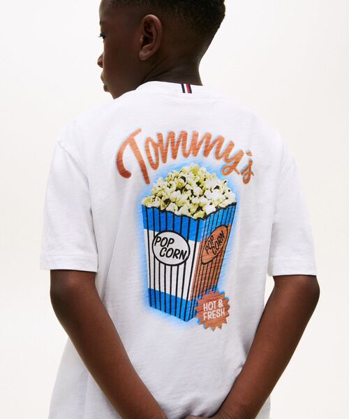 TOMMY HILFIGER（トミーヒルフィガー）の「BOYS フォトプリントスラブショートスリーブTシャツ（Tシャツ/カットソー・キッズ・ライトブルー/ホワイト・150cm/140cm/160cm/130cm）」の8枚目の写真