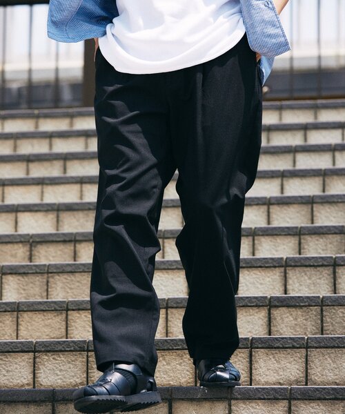 JOURNAL STANDARD relume（ジャーナルスタンダード　レリューム）の「"イージーケア" TECH LINEN COOLMAX(R) スラックス（セットアップ着用可）（スラックス・メンズ・ナチュラル/ブラック/ライトグレー/ブラックミックス・SMALL/MEDIUM/LARGE）」の2枚目の写真