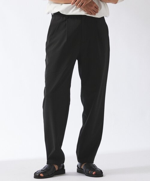 JOURNAL STANDARD relume（ジャーナルスタンダード　レリューム）の「"イージーケア" TECH LINEN COOLMAX(R) スラックス（セットアップ着用可）（スラックス・メンズ・ナチュラル/ブラック/ライトグレー/ブラックミックス・SMALL/MEDIUM/LARGE）」の10枚目の写真