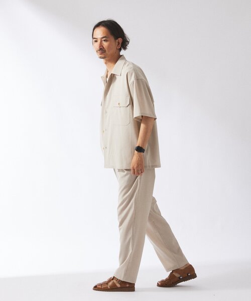 JOURNAL STANDARD relume（ジャーナルスタンダード　レリューム）の「"イージーケア" TECH LINEN COOLMAX(R) スラックス（セットアップ着用可）（スラックス・メンズ・ナチュラル/ブラック/ライトグレー/ブラックミックス・SMALL/MEDIUM/LARGE）」の19枚目の写真