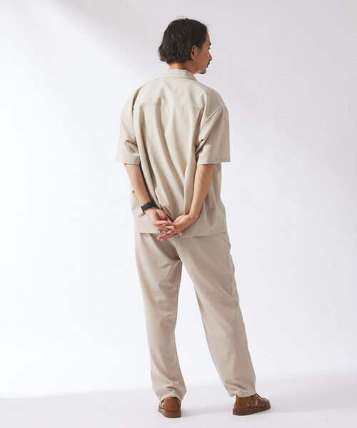 JOURNAL STANDARD relume（ジャーナルスタンダード　レリューム）の「"イージーケア" TECH LINEN COOLMAX(R) スラックス（セットアップ着用可）（スラックス・メンズ・ナチュラル/ブラック/ライトグレー/ブラックミックス・SMALL/MEDIUM/LARGE）」の20枚目の写真