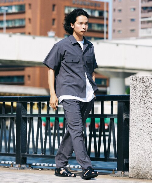 セール】'イージーケア' TECH LINEN COOLMAX(R) スラックス