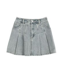 EATME | FRONTプリーツデニムスカート(デニムスカート)