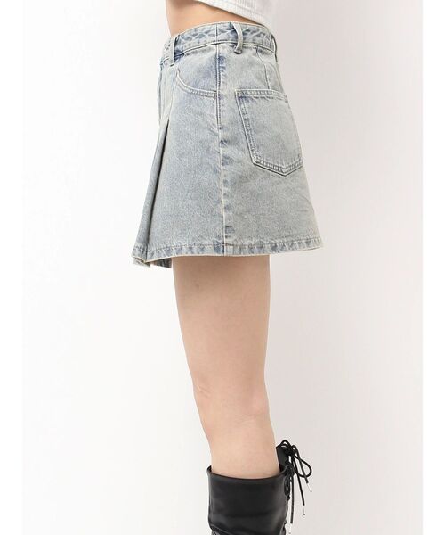 EATME(イートミー)の「FRONTプリーツデニムスカート(デニムスカート・レディース・ブルー/ブラック/ライトブルー・SMALL/MEDIUM)」の11枚目の写真