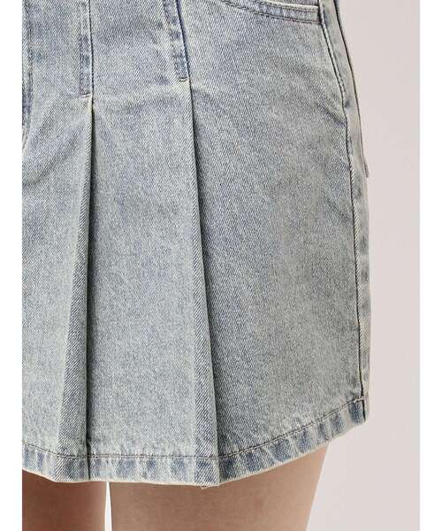 EATME(イートミー)の「FRONTプリーツデニムスカート(デニムスカート・レディース・ブルー/ブラック/ライトブルー・SMALL/MEDIUM)」の16枚目の写真