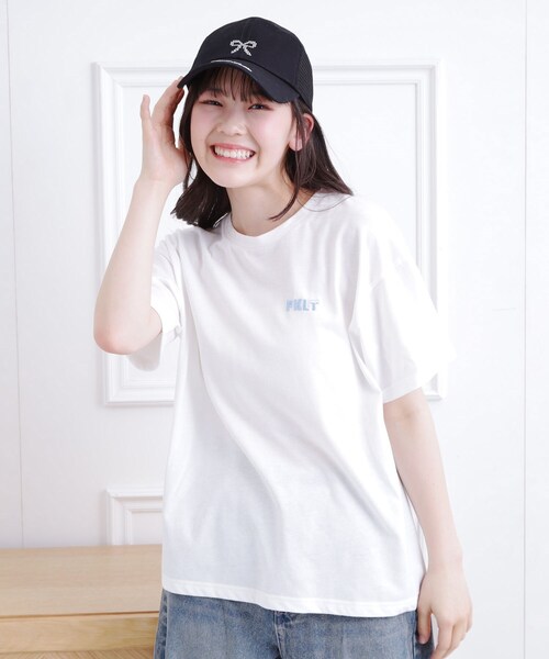 PINK-latte（ピンクラテ）の「◇バックハートロゴTシャツ（Tシャツ