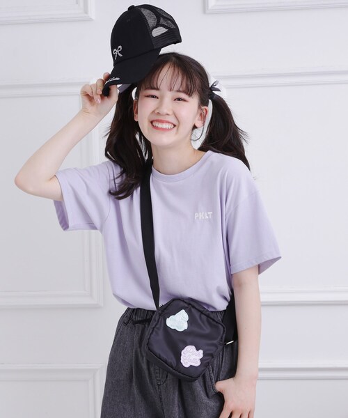 PINK-latte（ピンクラテ）の「◇バックハートロゴTシャツ（Tシャツ