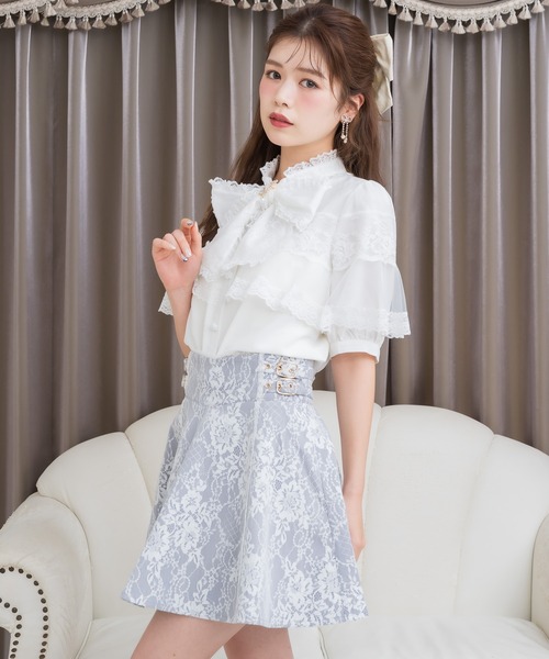 ROJITA 半袖 ￼ ブラウス 半袖ケープブラウス（シャツ/ブラウス）｜couture BY ROJITA