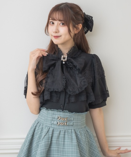 ROJITA 半袖 ￼ ブラウス 半袖ケープブラウス（シャツ/ブラウス）｜couture BY ROJITA