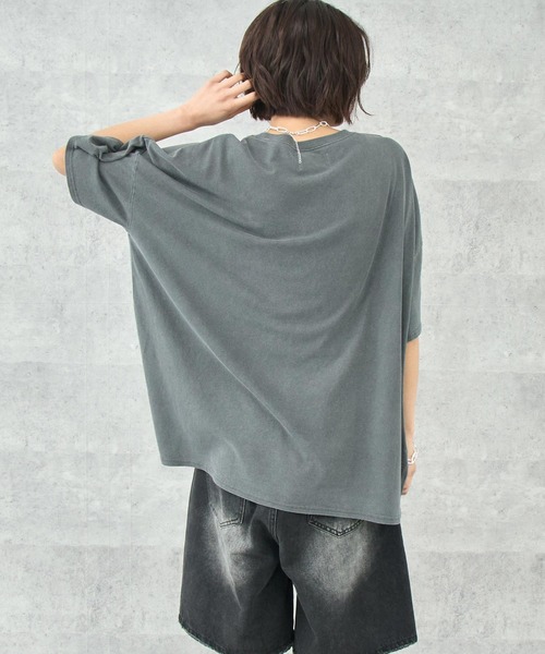 ANAP（アナップ）の「ピグメント メッセージロゴ ビッグTシャツ（Tシャツ/カットソー・レディース・ホワイト/レッド/ブラック系その他・FREE）」の9枚目の写真