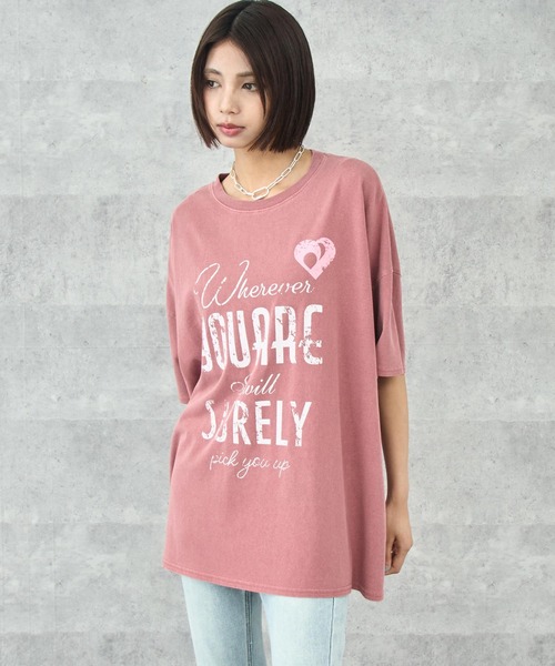ANAP（アナップ）の「ピグメント メッセージロゴ ビッグTシャツ（Tシャツ/カットソー・レディース・ホワイト/レッド/ブラック系その他・FREE）」の12枚目の写真
