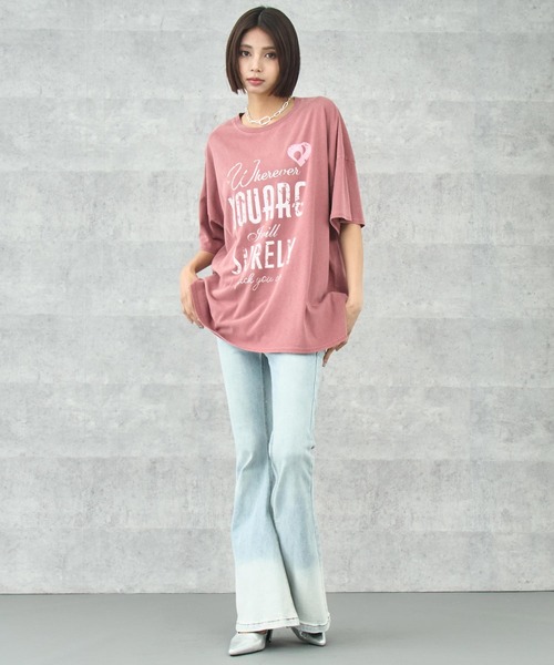 ANAP（アナップ）の「ピグメント メッセージロゴ ビッグTシャツ（Tシャツ/カットソー・レディース・ホワイト/レッド/ブラック系その他・FREE）」の14枚目の写真