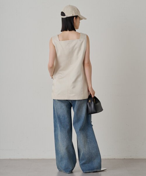 LOUNGEDRESS（ラウンジドレス）の「ワイドデニムパンツ（デニムパンツ・レディース・オフホワイト/ブルー・SMALL/MEDIUM）」の16枚目の写真