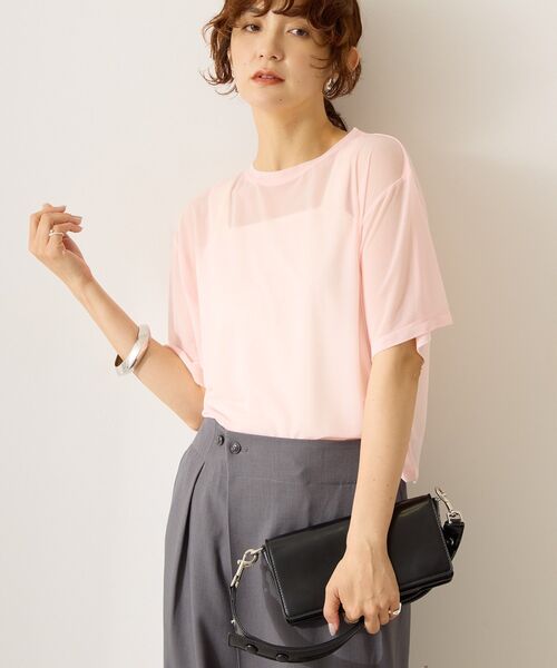 AMERICAN HOLIC(アメリカンホリック)の「シアールーズTシャツ(Tシャツ/カットソー・レディース・ピンク/オフホワイト/ブラック/ブルー・L/M)」の4枚目の写真