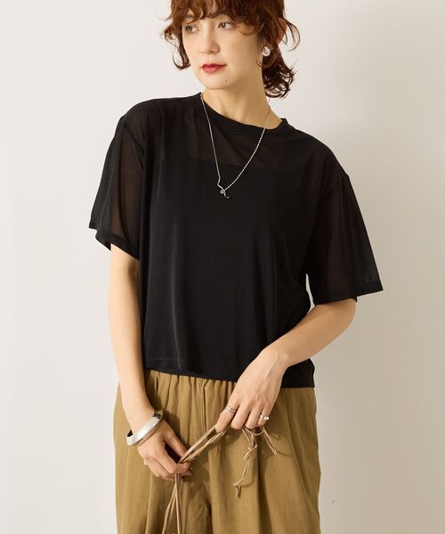 AMERICAN HOLIC(アメリカンホリック)の「シアールーズTシャツ(Tシャツ/カットソー・レディース・ピンク/オフホワイト/ブラック/ブルー・L/M)」の5枚目の写真