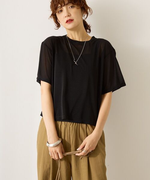 AMERICAN HOLIC(アメリカンホリック)の「シアールーズTシャツ(Tシャツ/カットソー・レディース・ピンク/オフホワイト/ブラック/ブルー・L/M)」の6枚目の写真