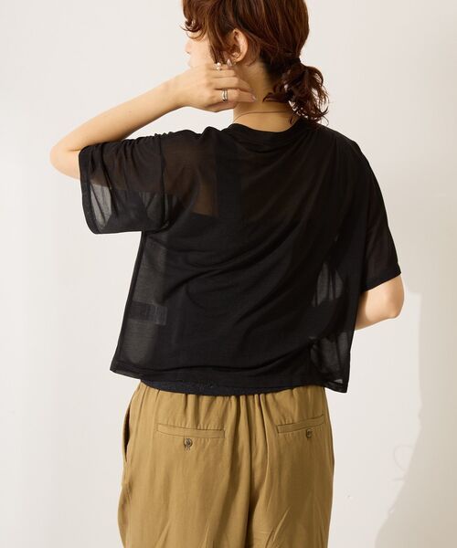 AMERICAN HOLIC(アメリカンホリック)の「シアールーズTシャツ(Tシャツ/カットソー・レディース・ピンク/オフホワイト/ブラック/ブルー・L/M)」の8枚目の写真