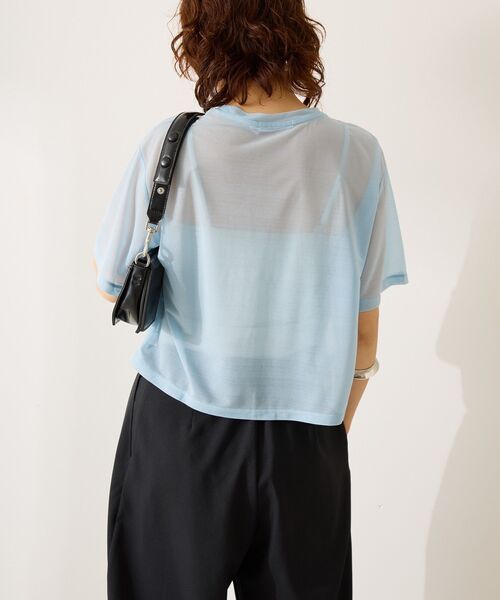 AMERICAN HOLIC(アメリカンホリック)の「シアールーズTシャツ(Tシャツ/カットソー・レディース・ピンク/オフホワイト/ブラック/ブルー・L/M)」の21枚目の写真