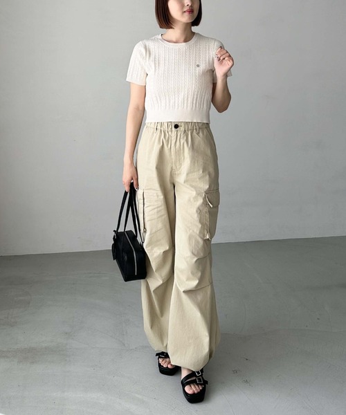 archives（アルシーヴ）の「キャンバスフェイクレザーボストンバッグ（ボストンバッグ・レディース・キャメル/ブラック・FREE）」の3枚目の写真