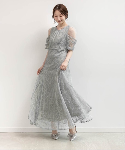 RANDA(ランダ)の「デザインスリーブチュールレイヤードワンピース(ワンピース・レディース・ベージュ/グリーン/ブラック・0/1/2)」の22枚目の写真