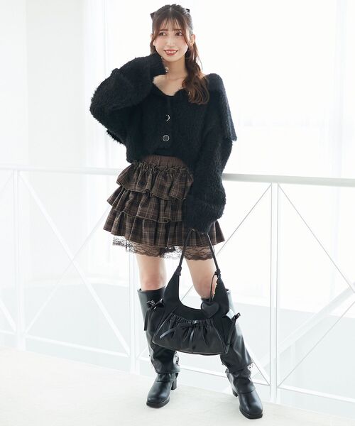 MAJESTIC LEGON（マジェスティックレゴン）の「マルチwayチェーンカバーロングブーツ（ブーツ・レディース・グレイッシュベージュ/ブラック・SMALL/MEDIUM/LARGE/X-LARGE）」の18枚目の写真