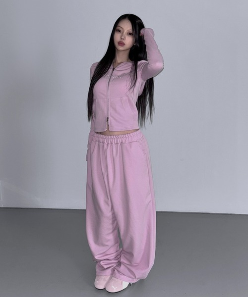 THEAIRTOWN（ジエアタウン）の「angelica tranning pt（スウェットパンツ・レディース・ブラック/グレー/ピンク・FREE）」の11枚目の写真