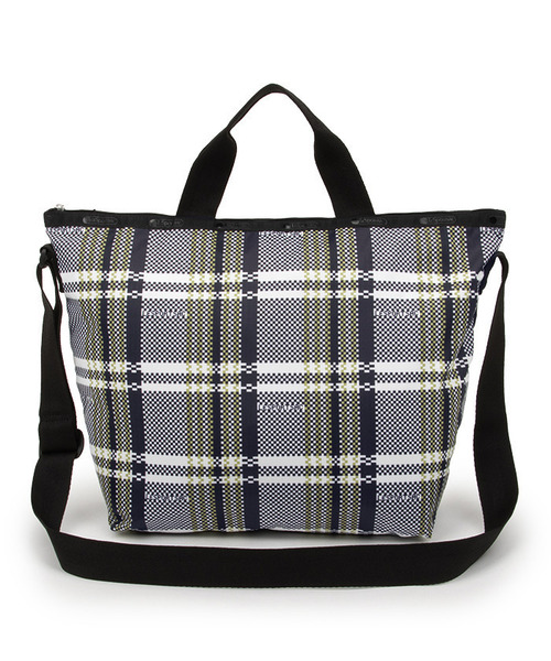 Lesportsacチェック柄バッグ 3点セット DELUXE EASY CARRY TOTE ピクセルスクランブルチェック（トート
