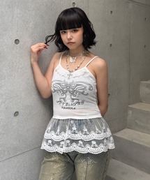 レースレイヤードバタフライキャミ
