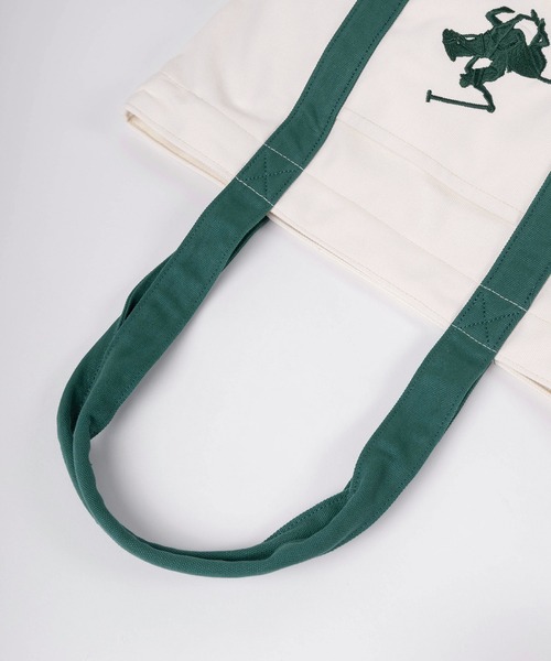 BEVERLY HILLS POLO CLUB(ビバリーヒルズポロクラブ)の「【77】【BEVERLY HILLS POLO CLUB/ビバリーヒルズポロクラブ】ブランドロゴ刺繍 キャンバス トートバック(トートバッグ・レディース・ピンク/グリーン/ブラック/ブルー/ベージュ/ネイビー・FREE)」の11枚目の写真