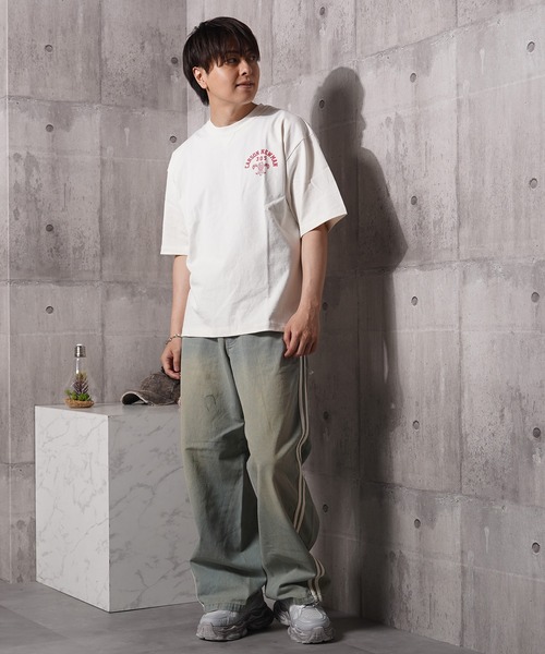 1111clothing(ワンフォークロージング)の「ツイストライン バレルレッグデニム ジーンズ / Twistline Barrel Leg Denim Jeans(デニムパンツ・メンズ・ブルー/サックスブルー/ブラック・M/L)」の21枚目の写真