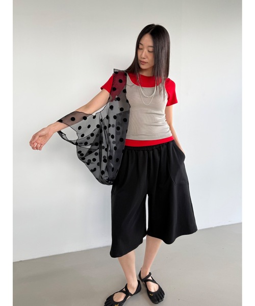 Didot.showroom（ディドット ショールーム）の「【DIDOT.】ドットオーガンジーエコバッグ（エコバッグ/サブバッグ・レディース・ホワイト/ブラック・FREE）」の9枚目の写真