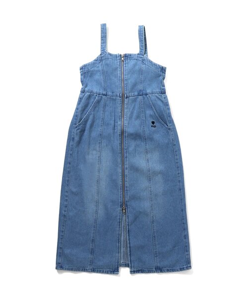 algy(アルジー)の「フロントジップミディジャンスカ(ジャンパースカート・キッズ・ブラウン/サックスブルー・XX-SMALL/X-SMALL/SMALL/MEDIUM)」の9枚目の写真